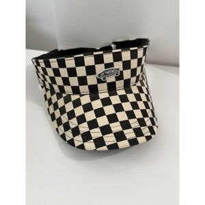 Vans Off the Wall Black White Checkered Adjustable Sun Visor Hat
